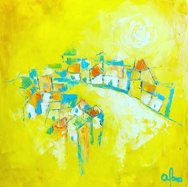 Print of Abstract Expressionism Cities Paintings by Andrea Alonso Salinas