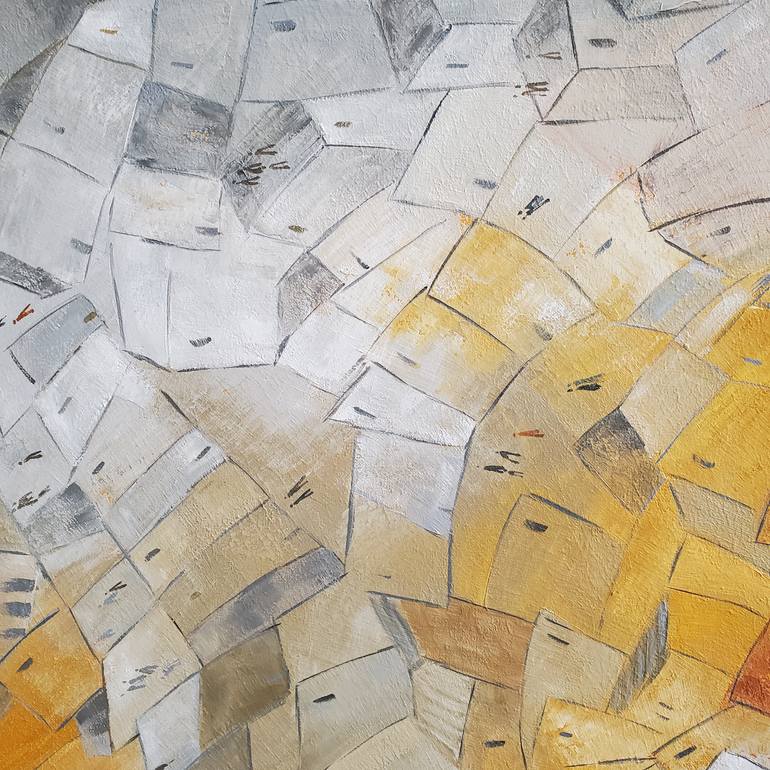 Original Abstract Expressionism Architecture Painting by Andrea Alonso Salinas