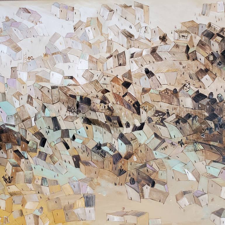 Original Abstract Expressionism Landscape Painting by Andrea Alonso Salinas