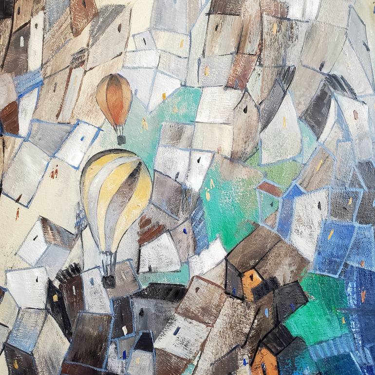 Original Abstract Expressionism Landscape Painting by Andrea Alonso Salinas