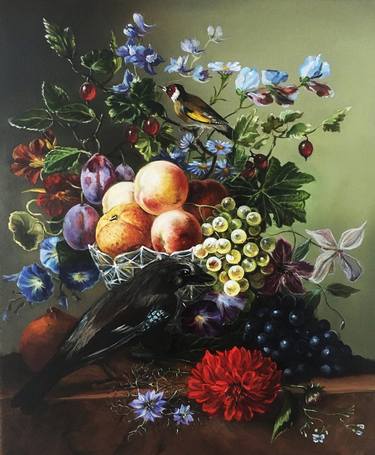 Still life with birds thumb