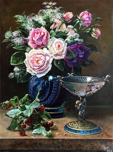 Print of Fine Art Floral Paintings by Olga Begisheva K