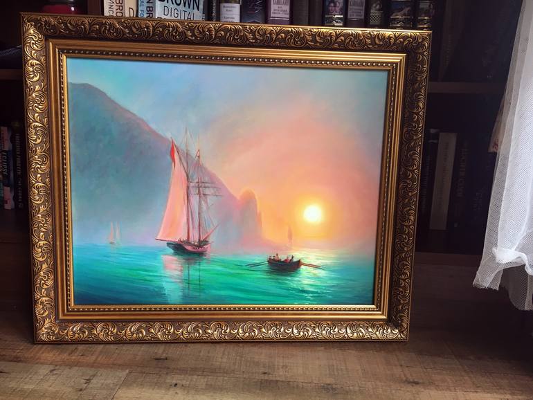 Original Expressionism Seascape Painting by Olga Begisheva K