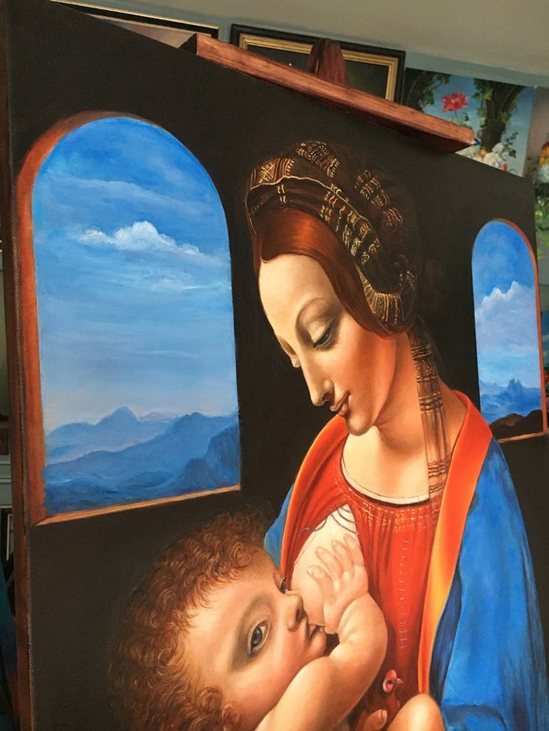 Original Classicism Family Painting by Olga Begisheva K
