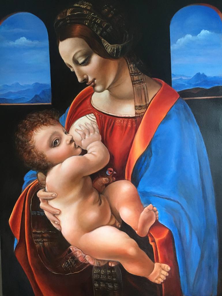 Original Classicism Family Painting by Olga Begisheva K