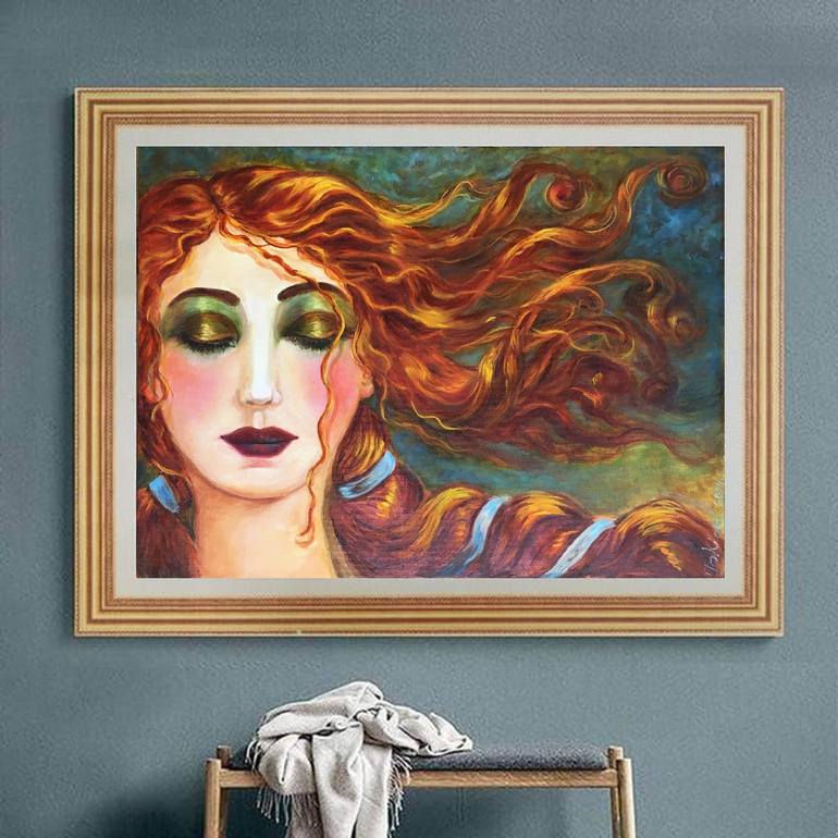 Original Art Deco Women Painting by Olga Begisheva K