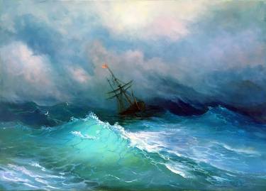 Original Realism Seascape Painting by Olga Begisheva K