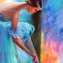 Love for Ballet original painting close-up