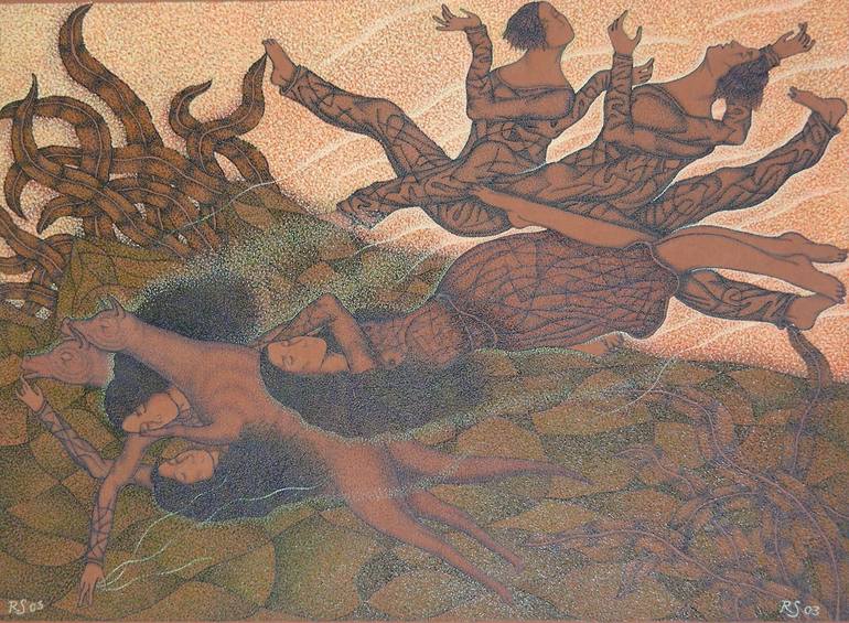 Original Figurative Fantasy Drawings by Alexandr Reznyk