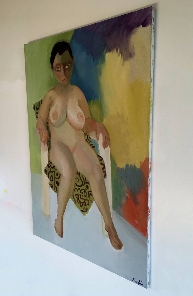 Original Expressionism Nude Painting by Medea Yankova