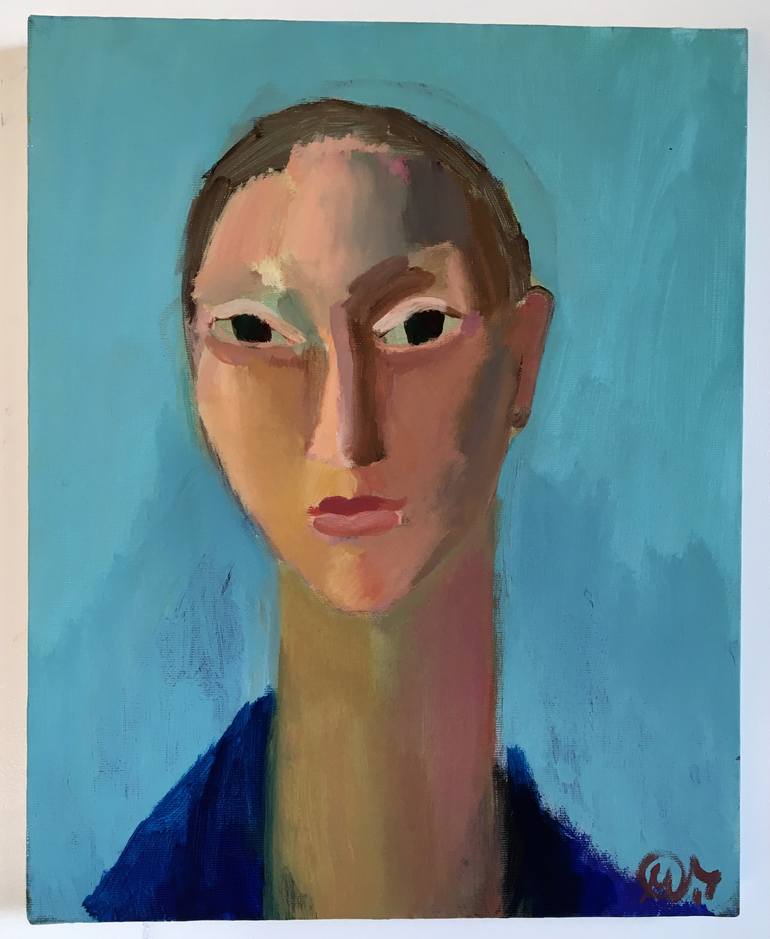 Original Expressionism Portrait Painting by Medea Yankova