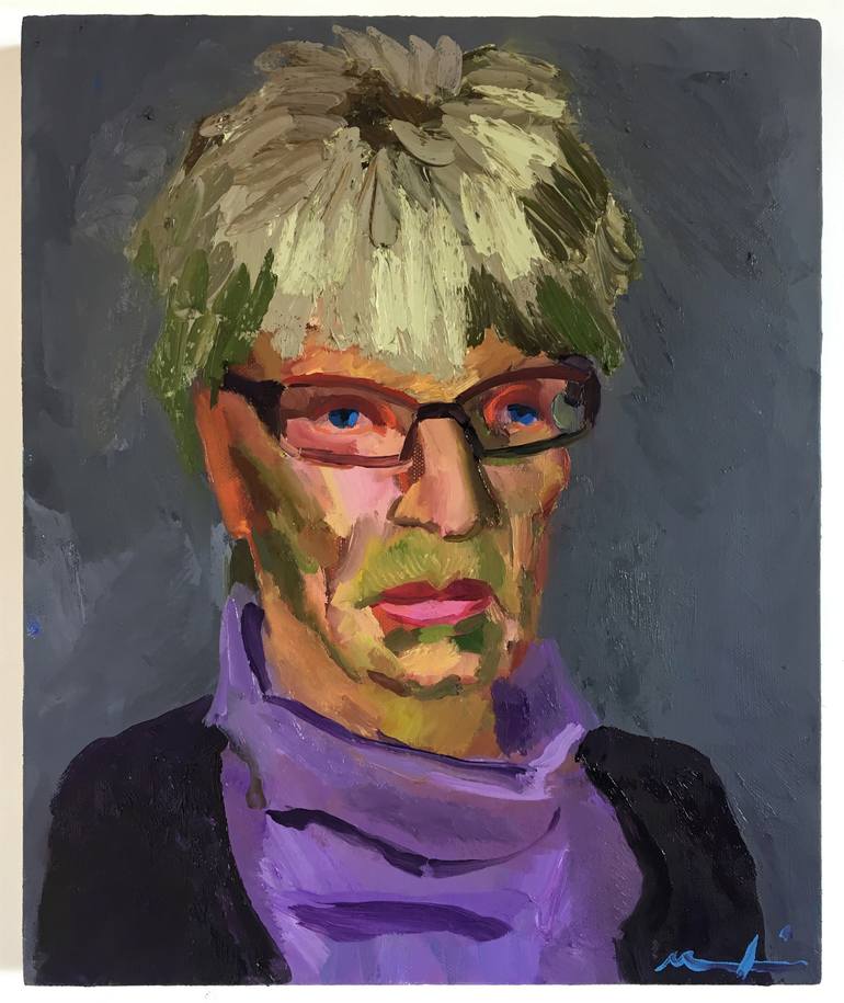 Original Expressionism Portrait Painting by Medea Yankova