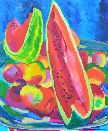 Still Life with Watermelon and Apples thumb