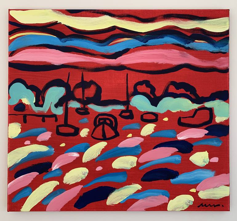 Original Expressionism Seascape Painting by Medea Yankova
