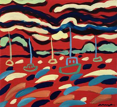 Original Expressionism Seascape Paintings by Medea Yankova