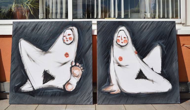 Original Figurative Nude Painting by Dima Boro