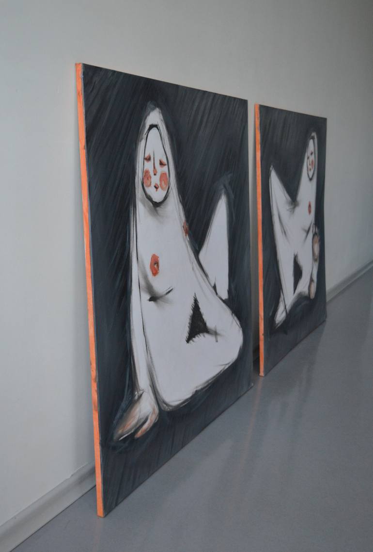 Original Figurative Nude Painting by Dima Boro
