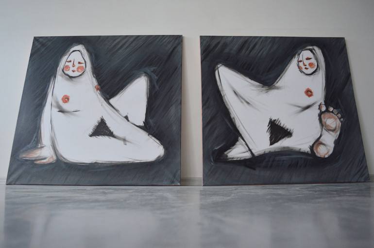 Original Figurative Nude Painting by Dima Boro