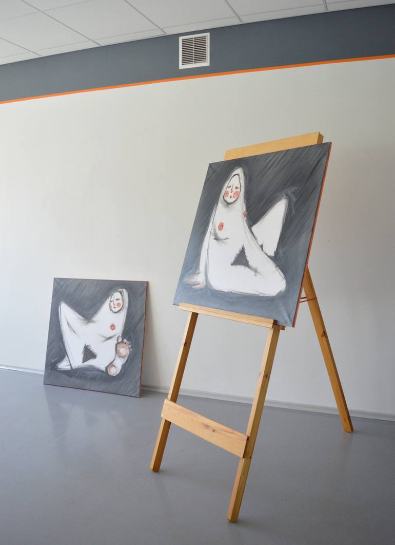 Original Figurative Nude Painting by Dima Boro