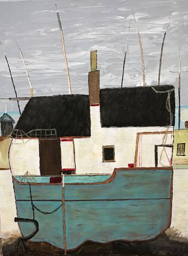 Print of Folk Boat Paintings by Susan Kinsella
