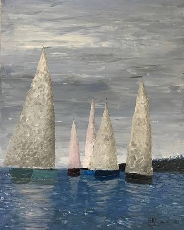 Print of Sailboat Paintings by Susan Kinsella