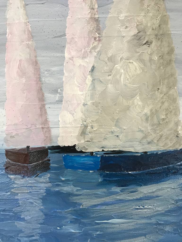 Original Figurative Sailboat Painting by Susan Kinsella