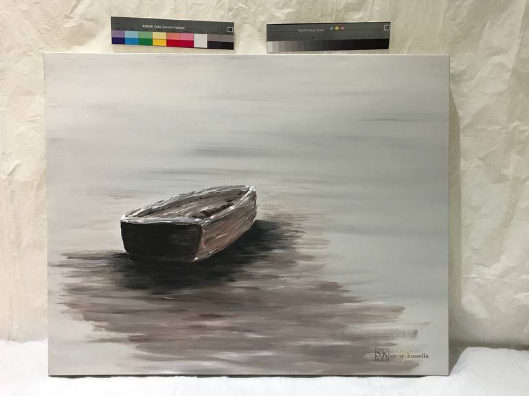 Original Impressionism Boat Painting by Susan Kinsella
