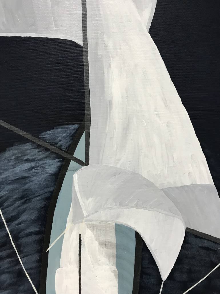 Original Fine Art Sailboat Painting by Susan Kinsella