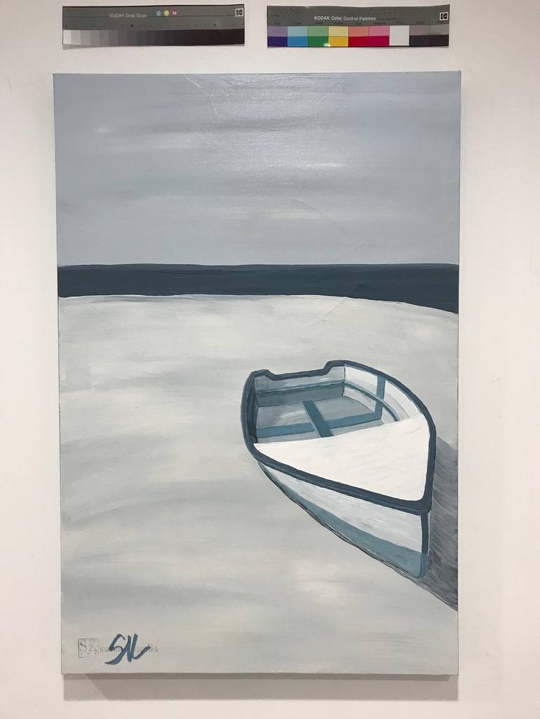 Original Fine Art Boat Painting by Susan Kinsella