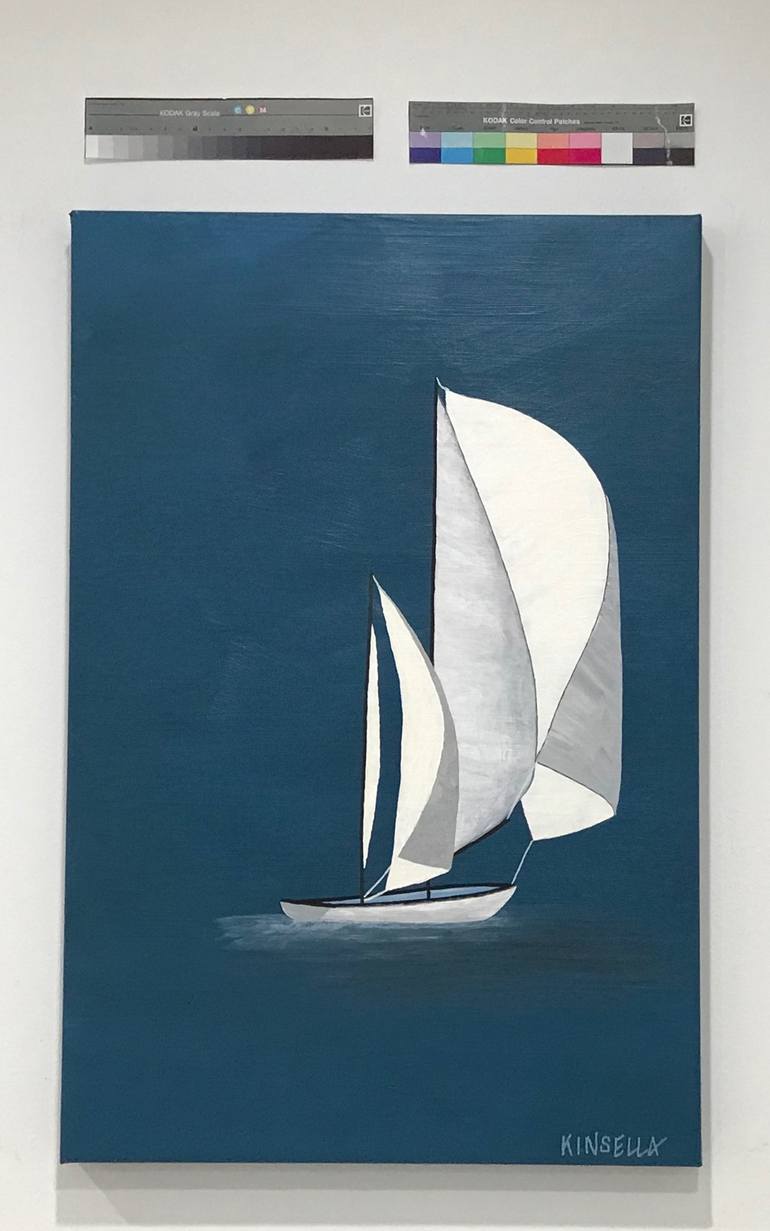 Original Fine Art Sailboat Painting by Susan Kinsella