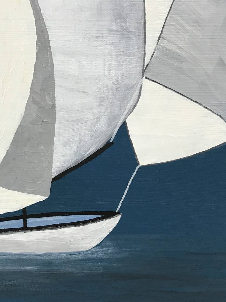 Original Fine Art Sailboat Painting by Susan Kinsella