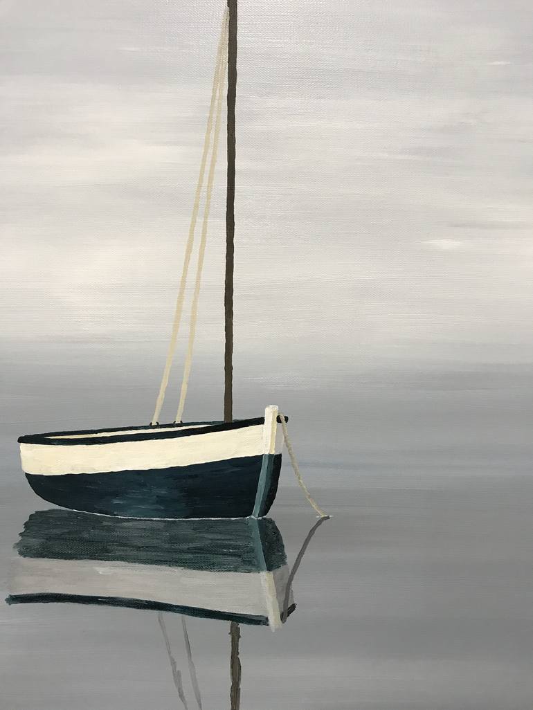 Original Fine Art Sailboat Painting by Susan Kinsella