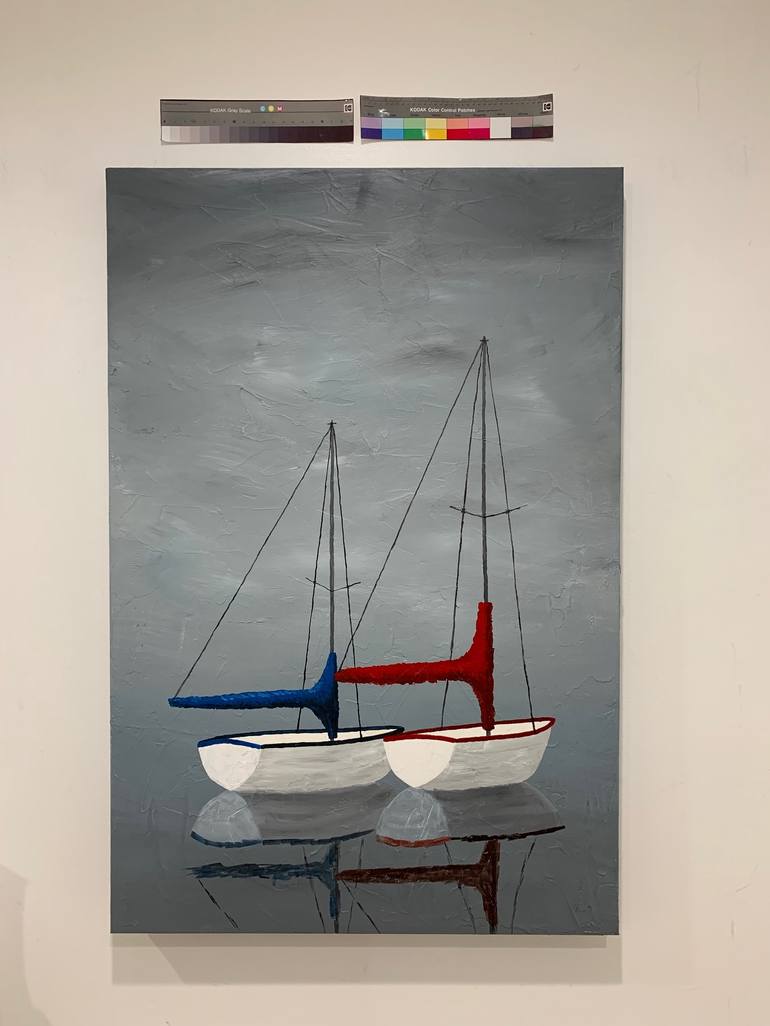 Original Fine Art Sailboat Painting by Susan Kinsella