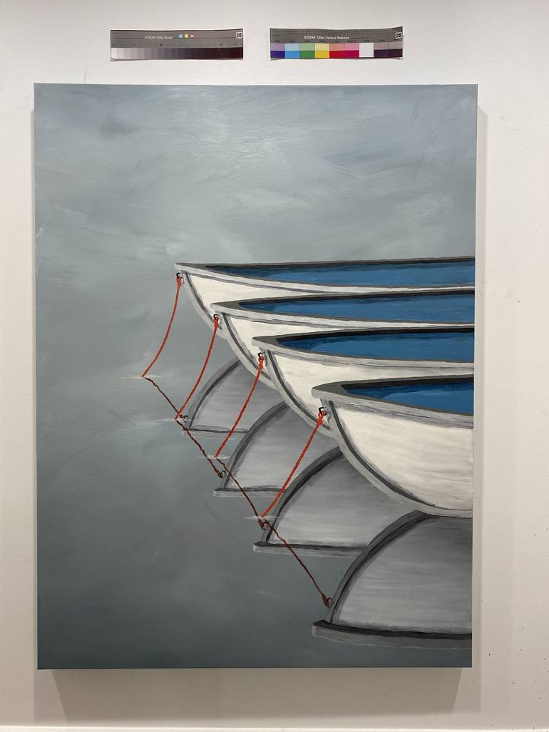 Original Fine Art Boat Painting by Susan Kinsella