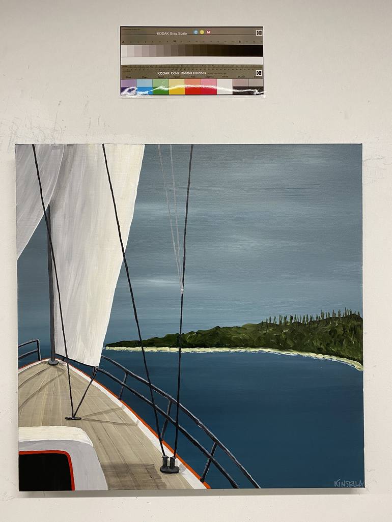 Original Realism Sailboat Painting by Susan Kinsella