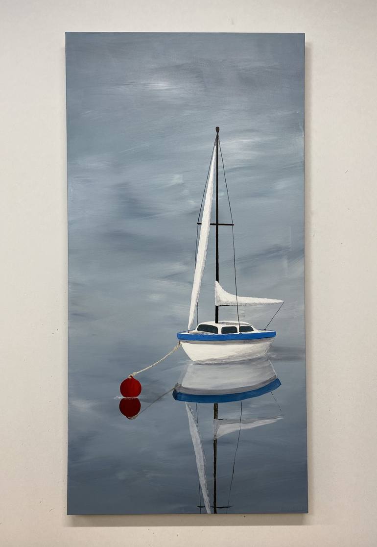 Original Fine Art Sailboat Painting by Susan Kinsella