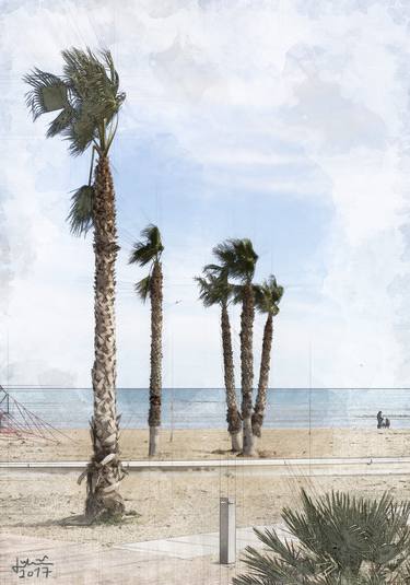 Original Fine Art Beach Mixed Media by Xoán Villarmea
