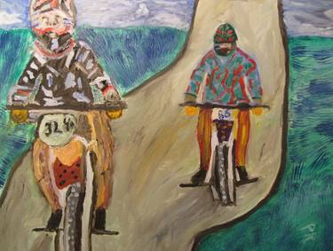 Print of Motorcycle Paintings by Pamela Ruggiero