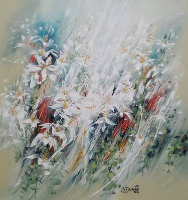 Original Abstract Floral Paintings by BEATRIZ DUFOUR