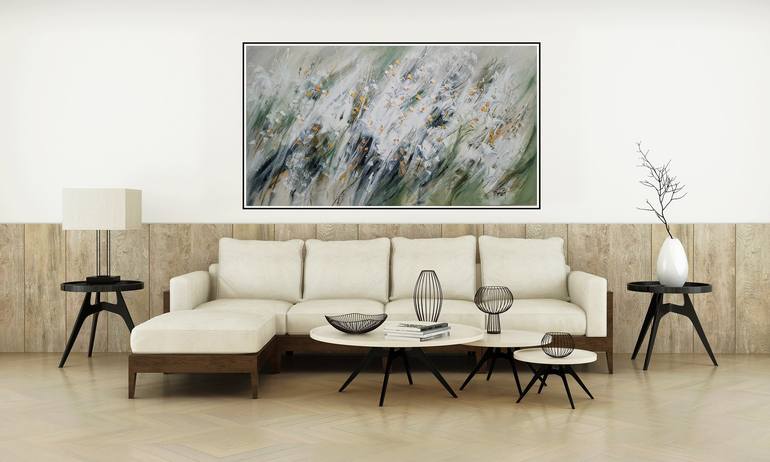 Original Abstract Floral Painting by BEATRIZ DUFOUR