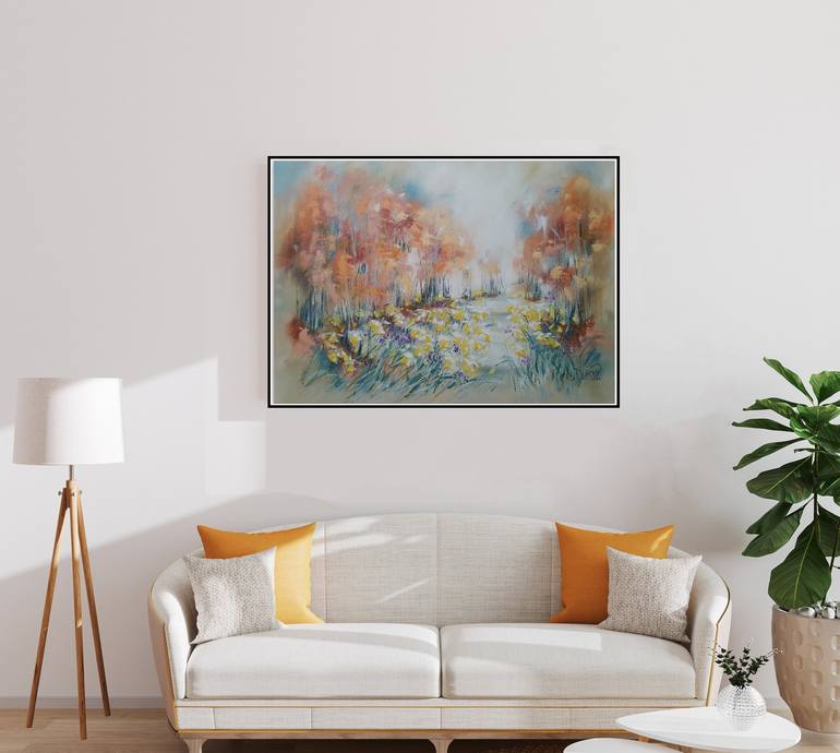 Original Abstract Expressionism Landscape Painting by BEATRIZ DUFOUR