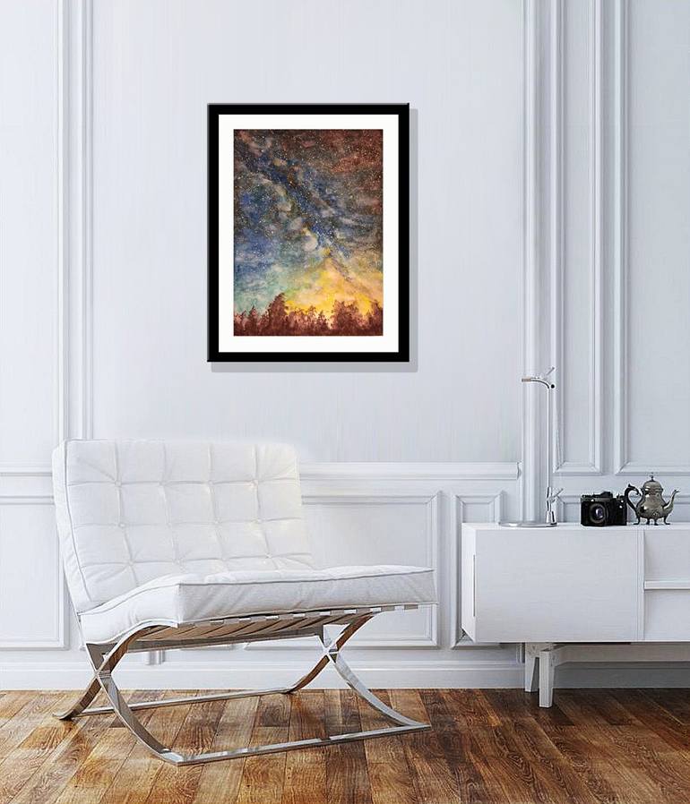 Original Art Deco Landscape Painting by Selda Bergman