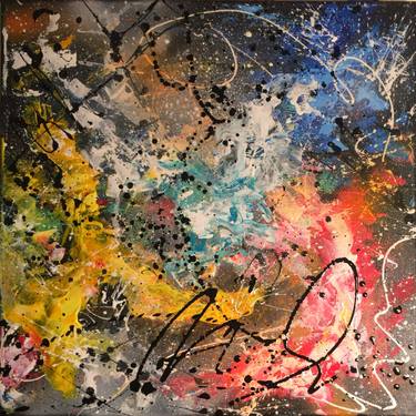 Original Abstract Expressionism Abstract Paintings by Selda Bergman
