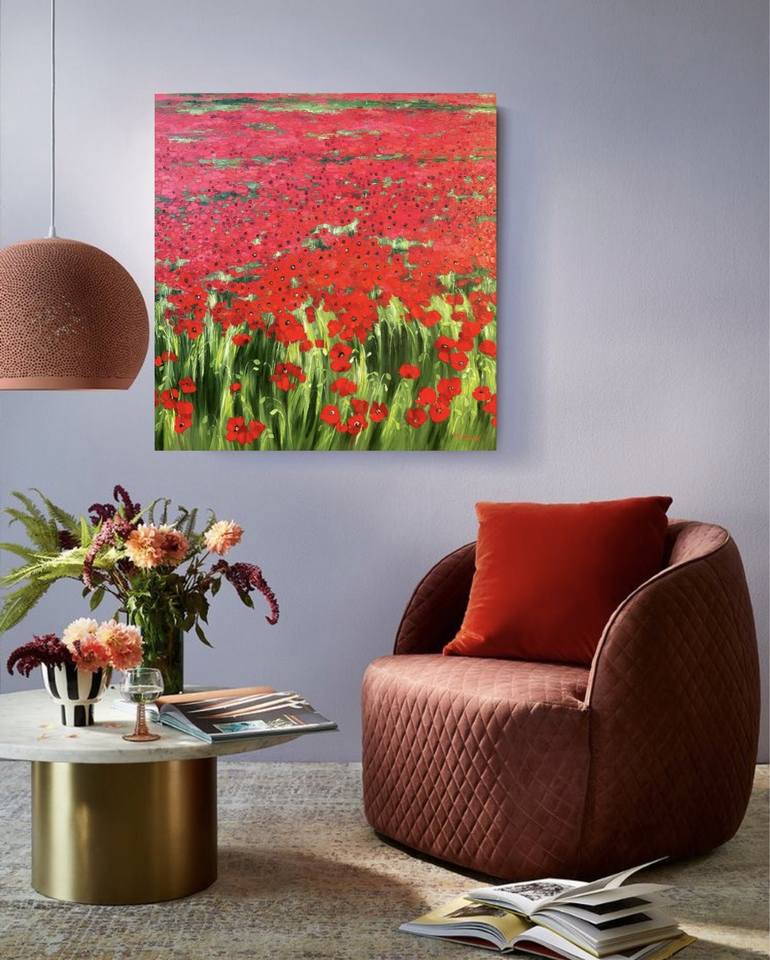 Original Impressionism Floral Painting by Ulyana Korol