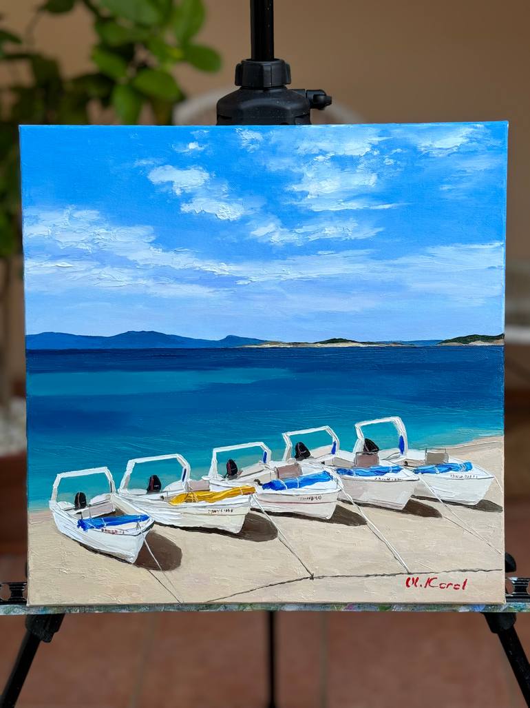 Original Photorealism Seascape Painting by Ulyana Korol