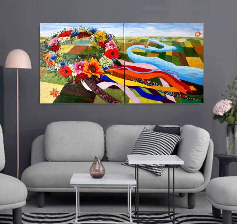 Original Conceptual Floral Painting by Ulyana Korol