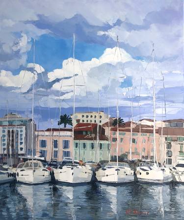 Original Boat Paintings by Ulyana Korol