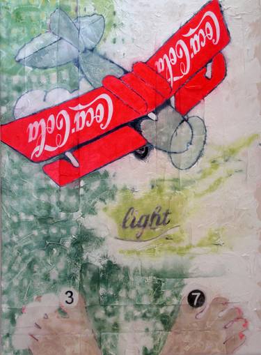 Print of Aeroplane Paintings by Patrizia Anedda