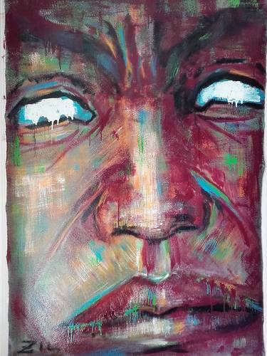 Original Abstract Expressionism Portrait Paintings by Igor Zamakhov