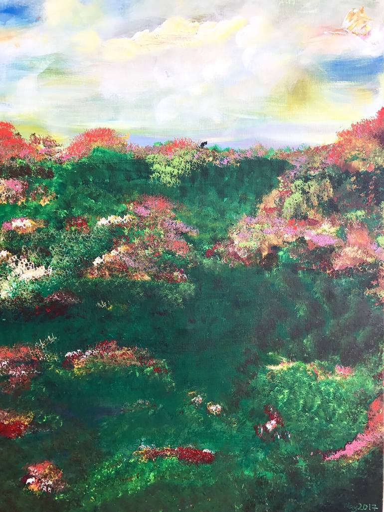 Original Impressionism Landscape Painting by Kelvin Low